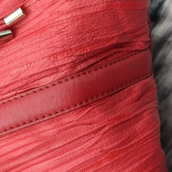 Donald j. Pliner red pleated bag - Picture 4 of 16